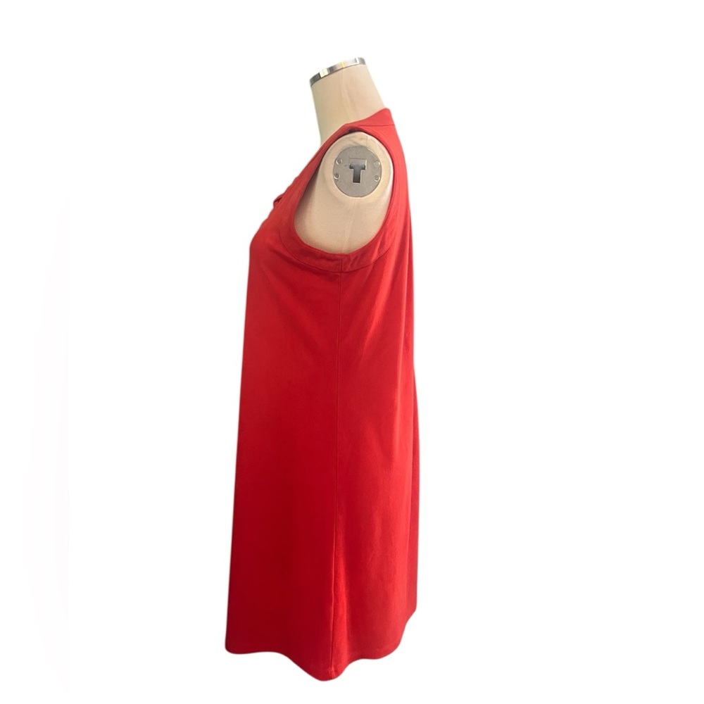 CB 1962 Vegan Suede Sleeveless Red/Rust Dress Sz 10 - Picture 6 of 9